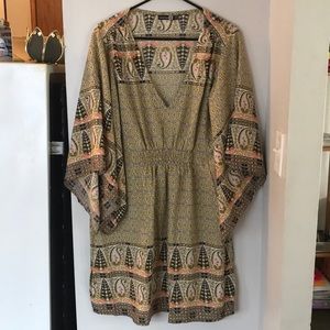 Boohoo+ Size 18 draped arm hippy mini dress